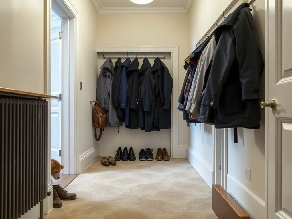 Wide interior with structured layout